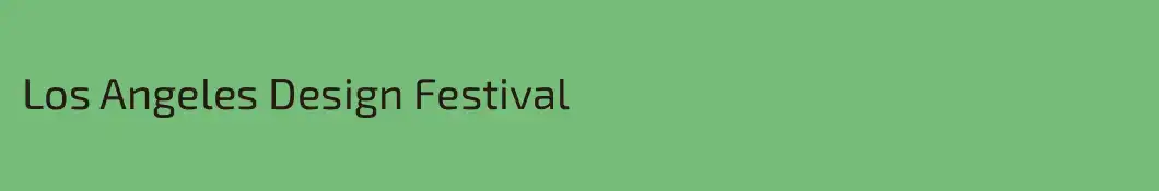 Los Angeles Design Festival
